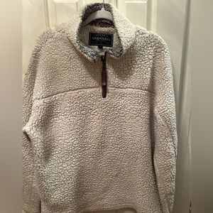 True Grit Off-White Sherpa Half-Zip Hoodie